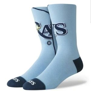 Stance Men's L Tampa Bay Rays Alt Jersey MLB Crew Socks 9-13 Crew Infiknit